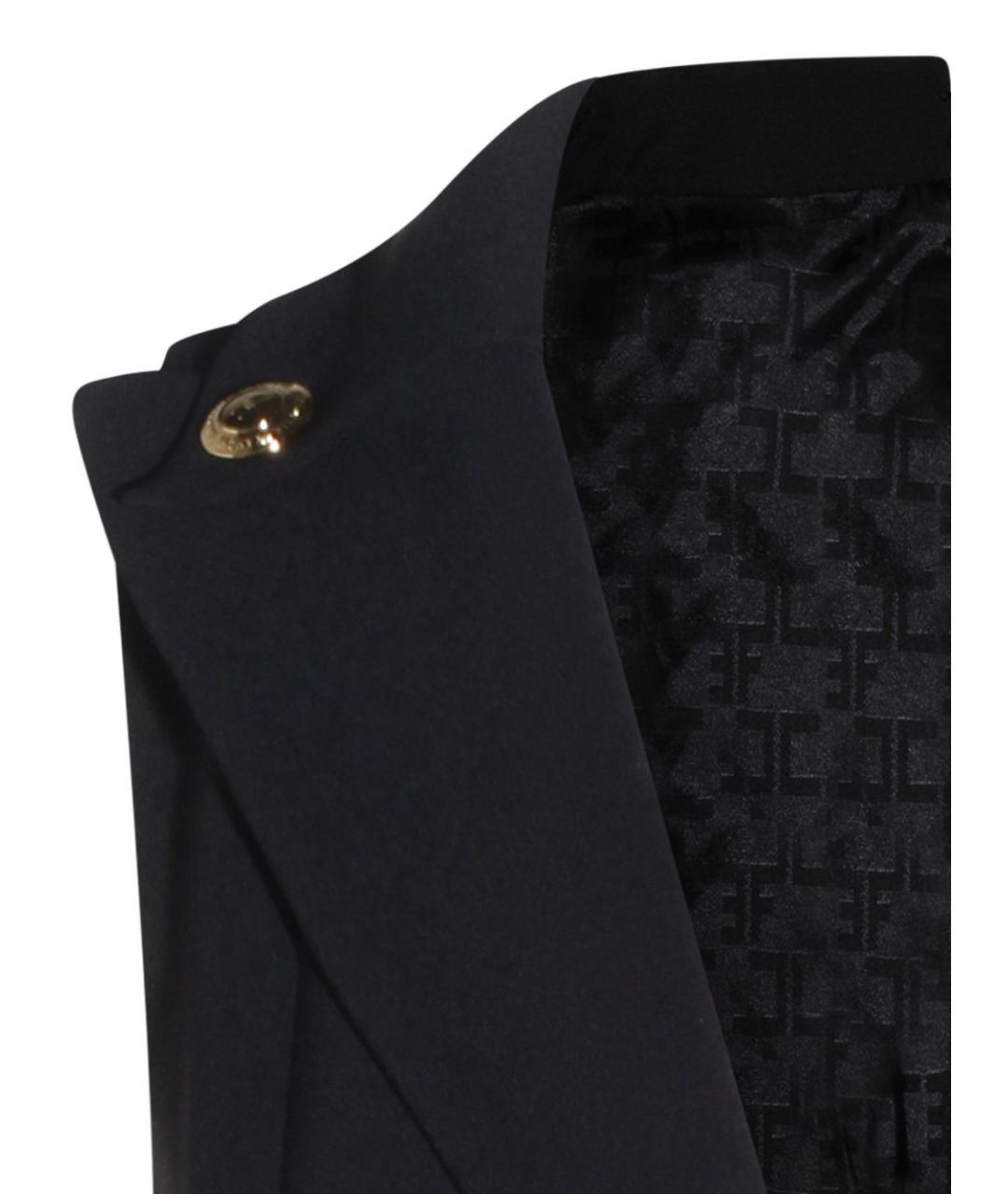 ELISABETTA FRANCHI Черное полиэстеровое повседневное платье, фото 5