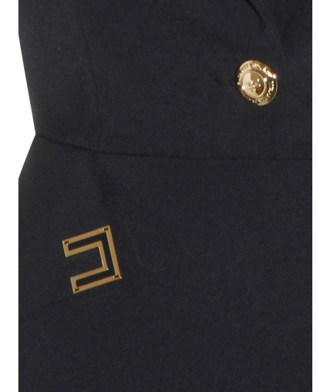 ELISABETTA FRANCHI Черное полиэстеровое повседневное платье, фото 2