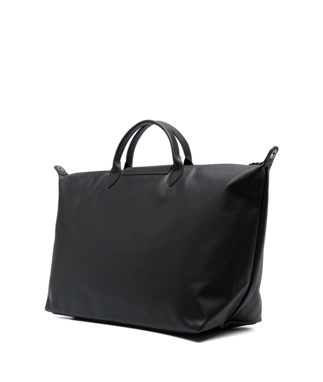 LONGCHAMP Черная кожаная сумка тоут, фото 2