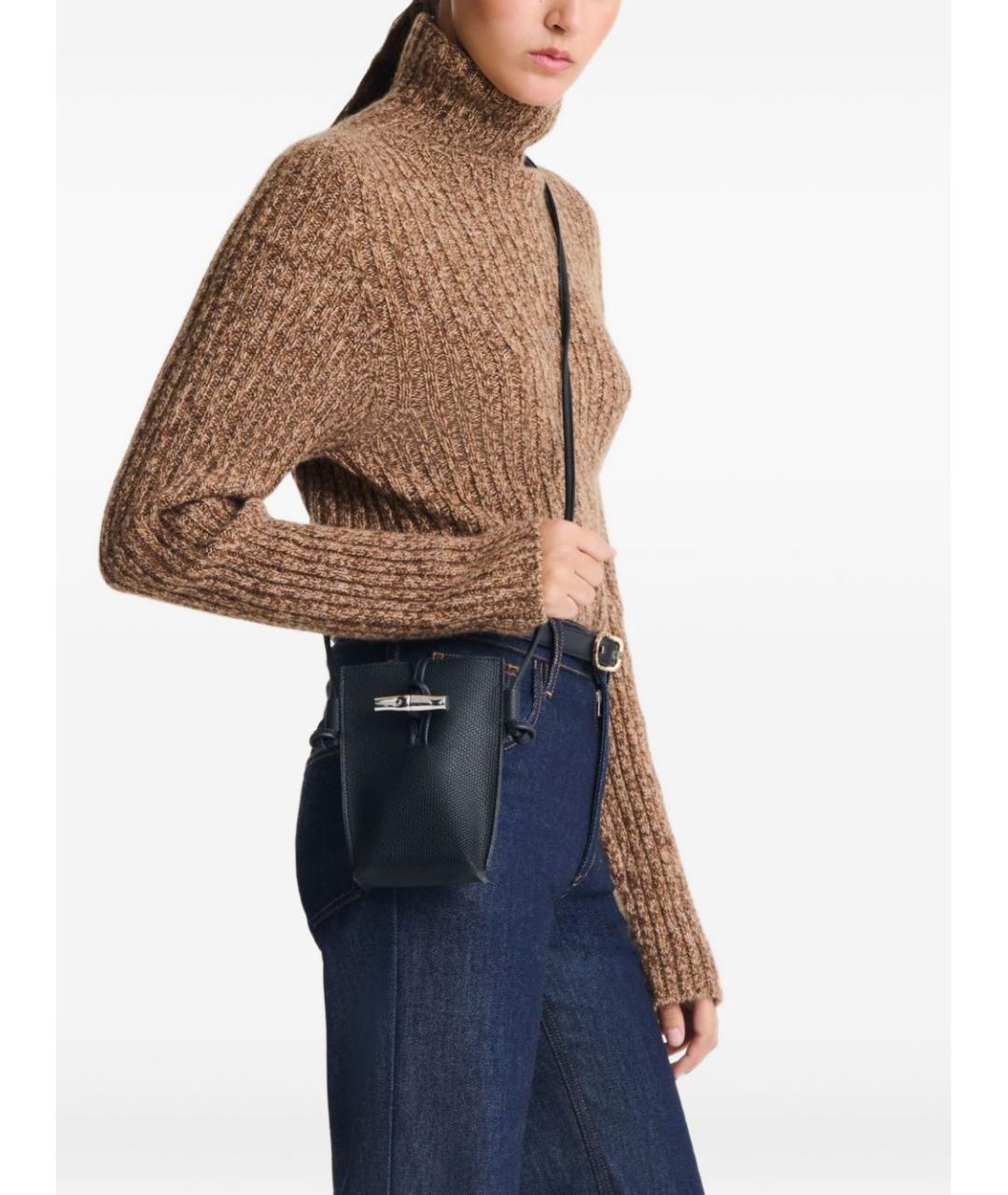 LONGCHAMP Черная сумка через плечо, фото 2