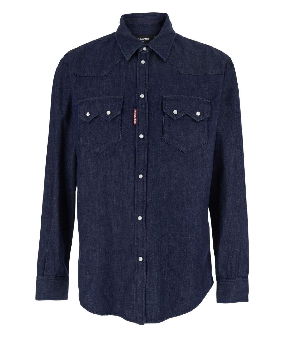 DSQUARED2 Синяя кэжуал рубашка, фото 1
