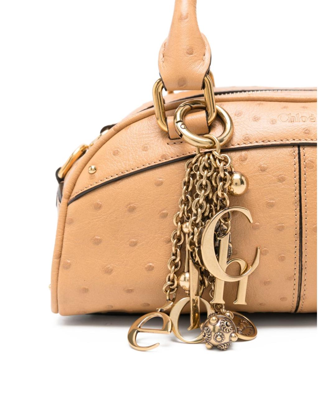 CHLOE Бежевая кожаная сумка тоут, фото 5