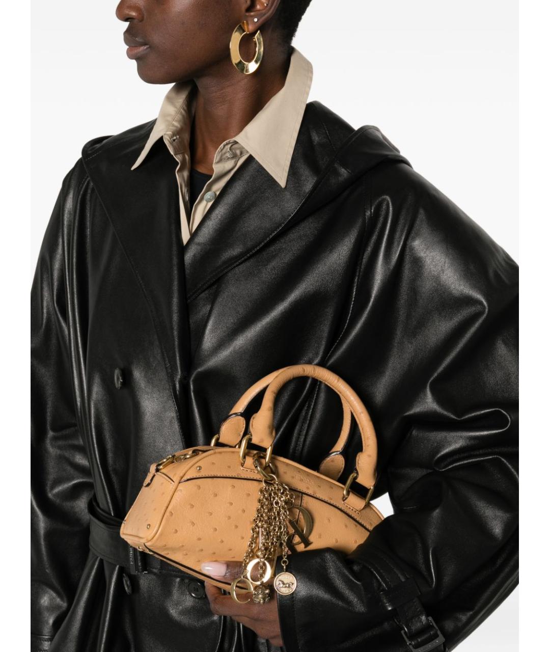 CHLOE Бежевая кожаная сумка тоут, фото 2