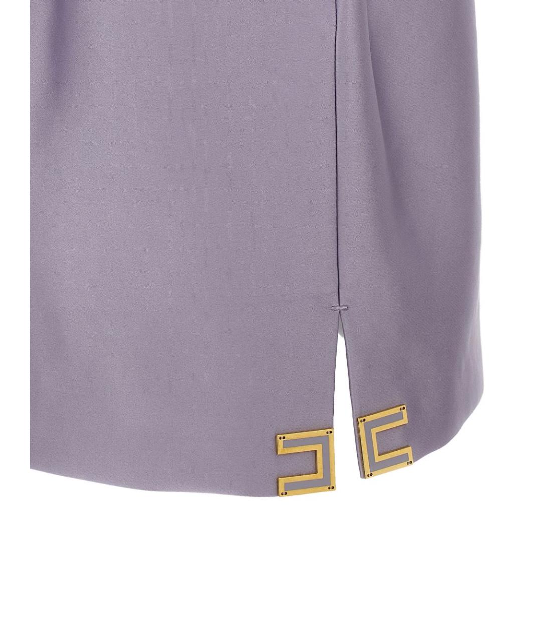 ELISABETTA FRANCHI Фиолетовое полиэстеровое платье, фото 4