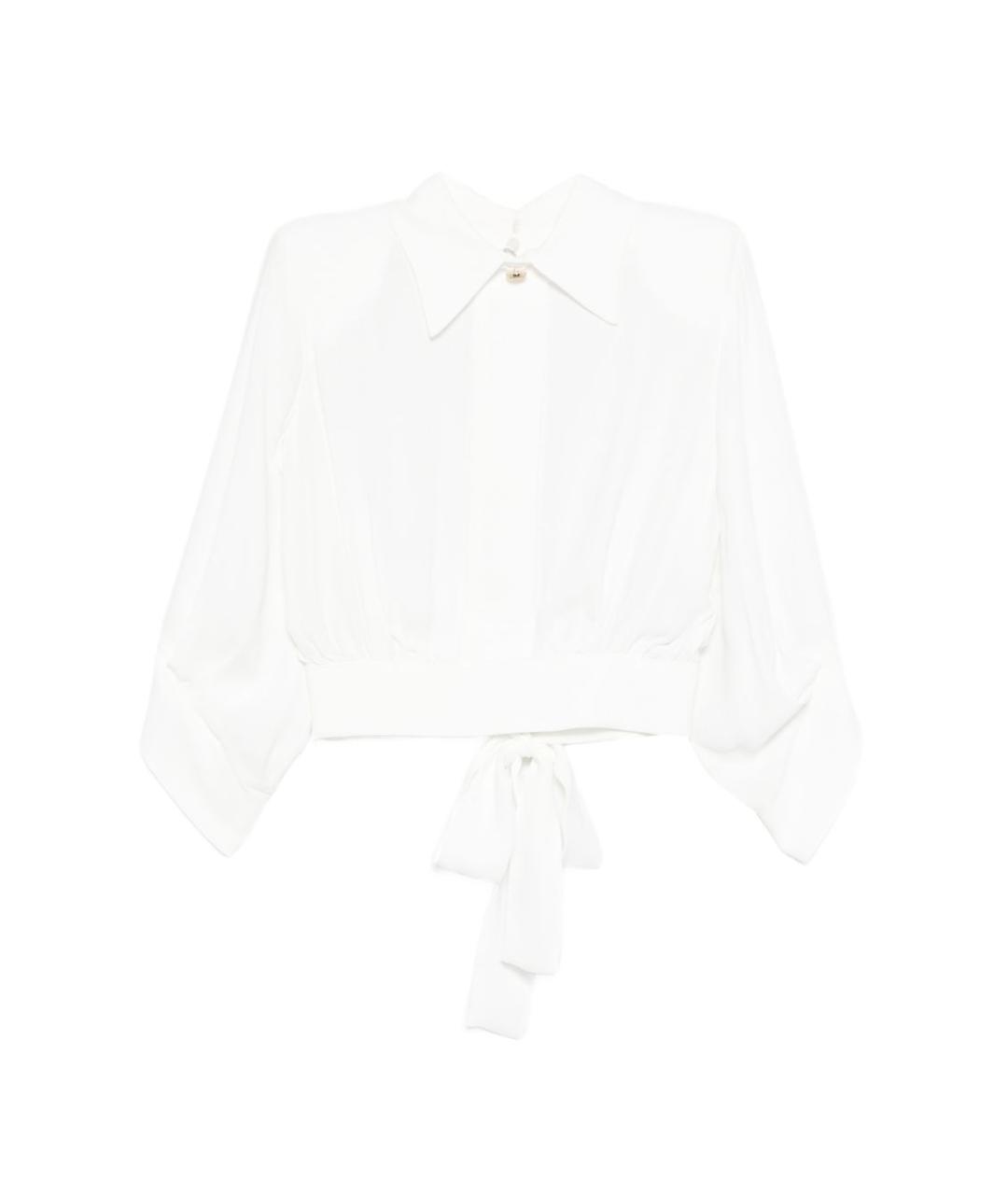 ELISABETTA FRANCHI Белая вискозная блузы, фото 1