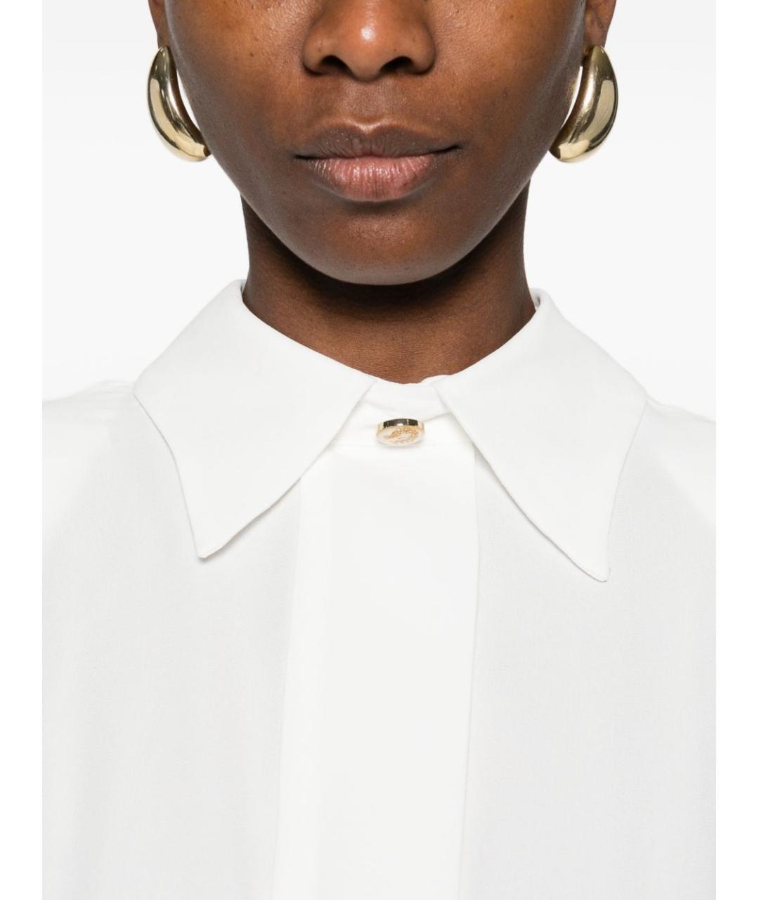 ELISABETTA FRANCHI Белая вискозная блузы, фото 3