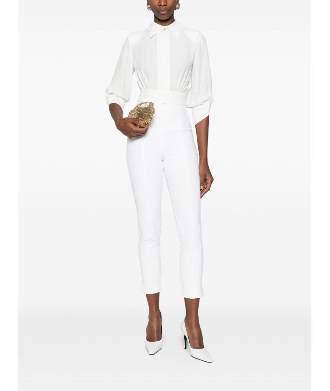 ELISABETTA FRANCHI Белая вискозная блузы, фото 2