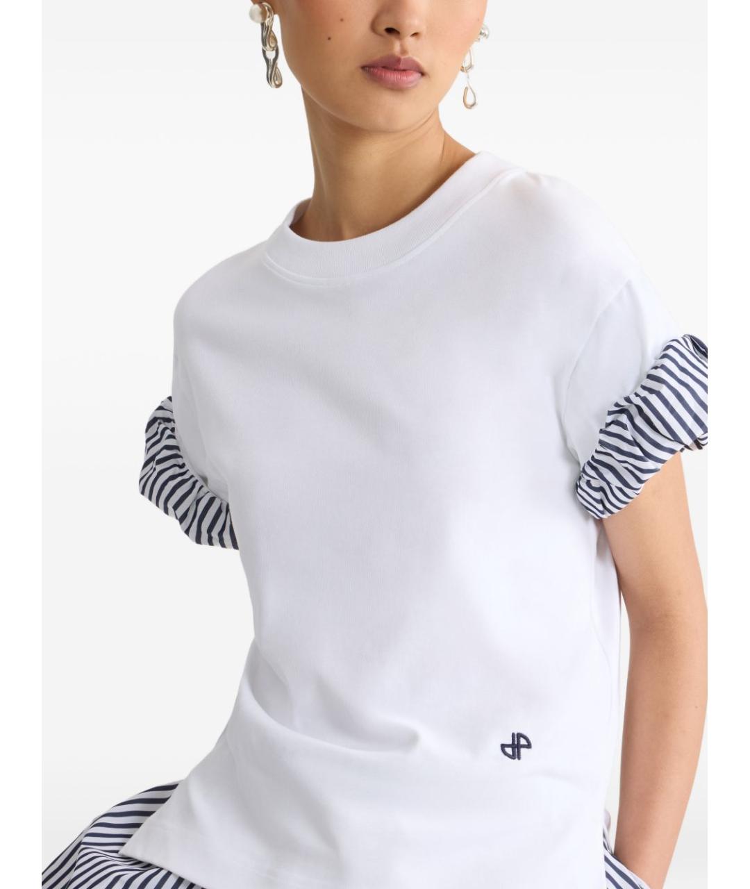 PATOU Белая хлопковая футболка, фото 5