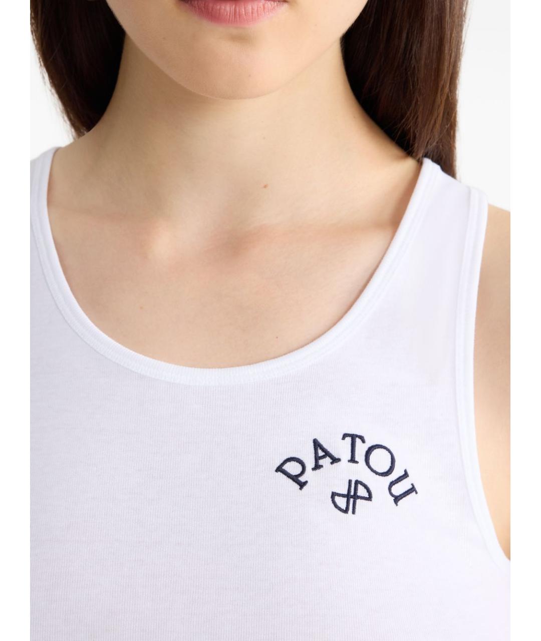 PATOU Белая хлопковая майка, фото 4