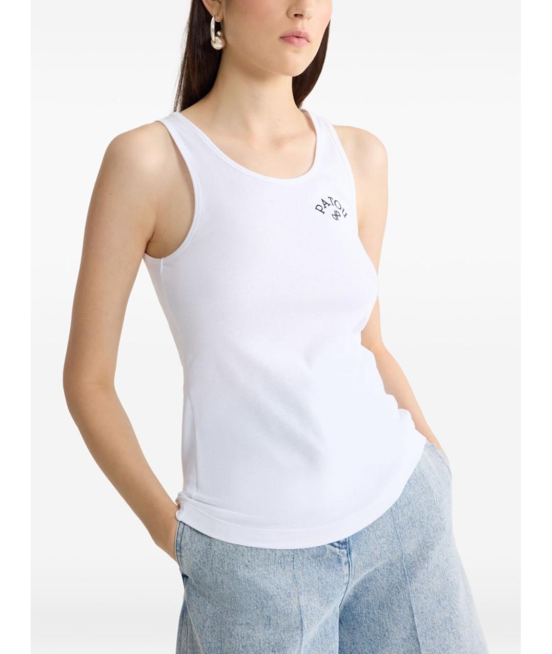 PATOU Белая хлопковая майка, фото 2