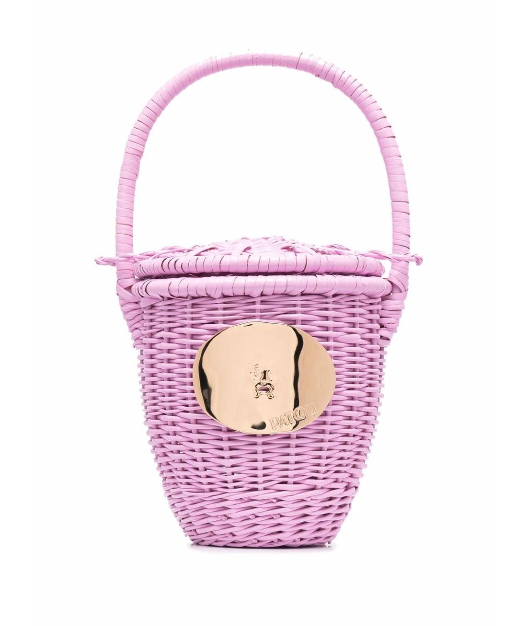 PATOU Розовая пелетеная сумка с короткими ручками, фото 1