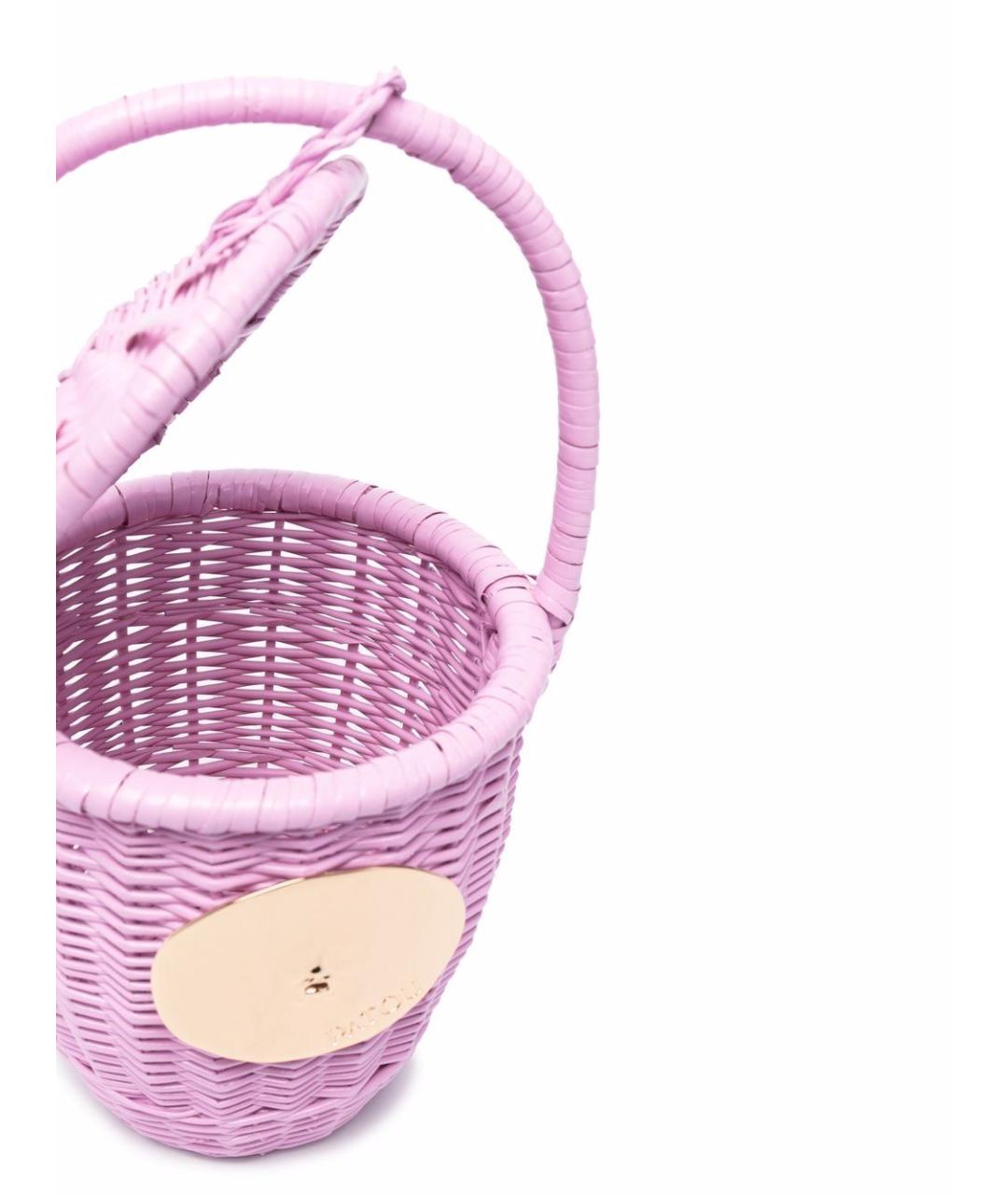 PATOU Розовая пелетеная сумка с короткими ручками, фото 4