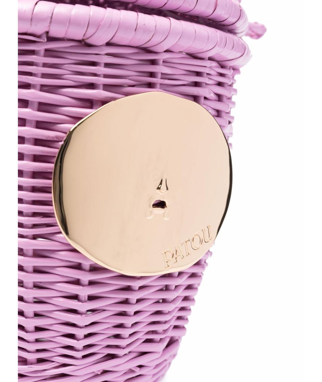 PATOU Розовая пелетеная сумка с короткими ручками, фото 3