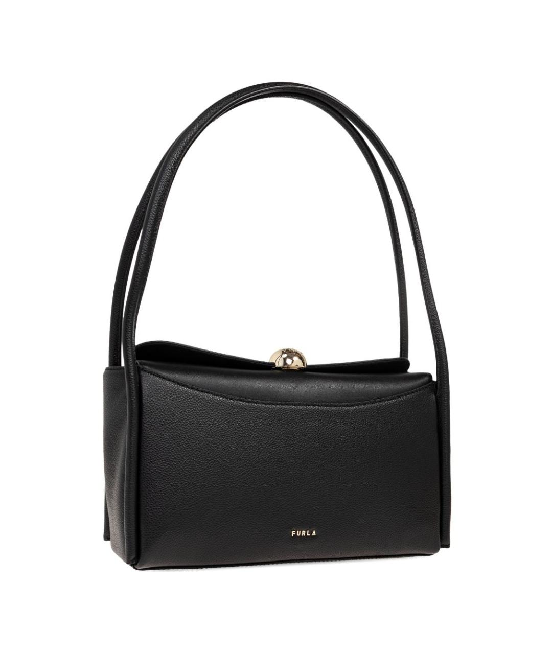 FURLA Черная кожаная сумка через плечо, фото 1