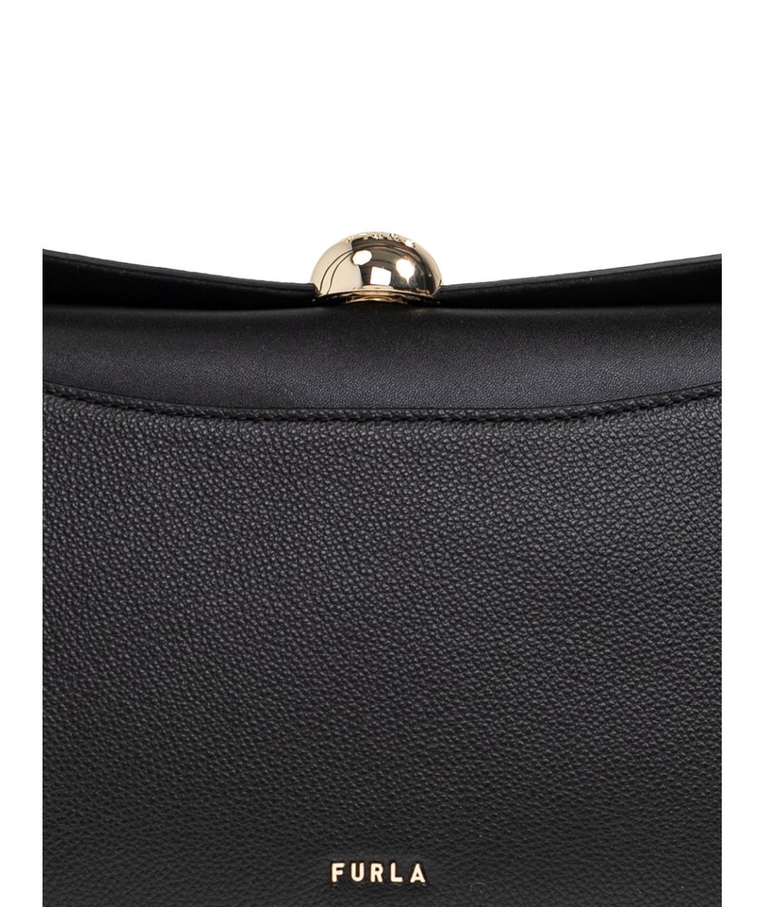 FURLA Черная кожаная сумка через плечо, фото 3