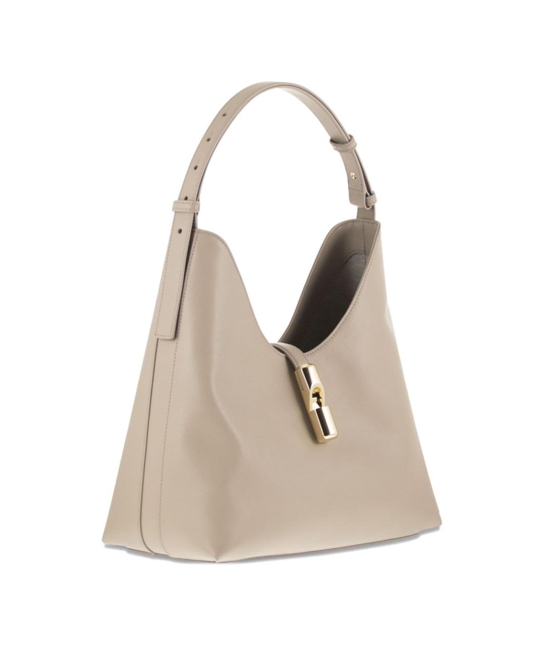 FURLA Бежевая кожаная сумка тоут, фото 5