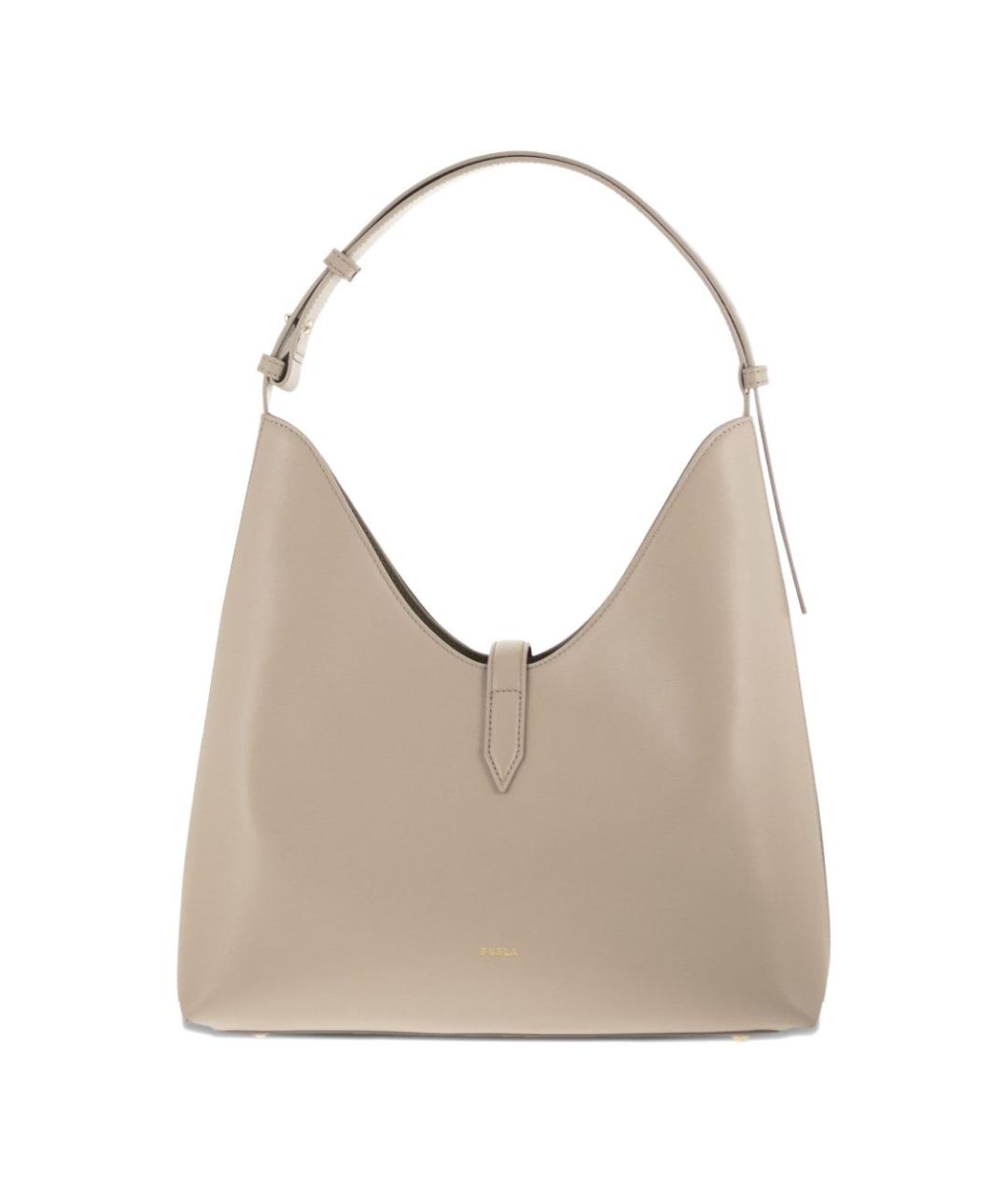 FURLA Бежевая кожаная сумка тоут, фото 3