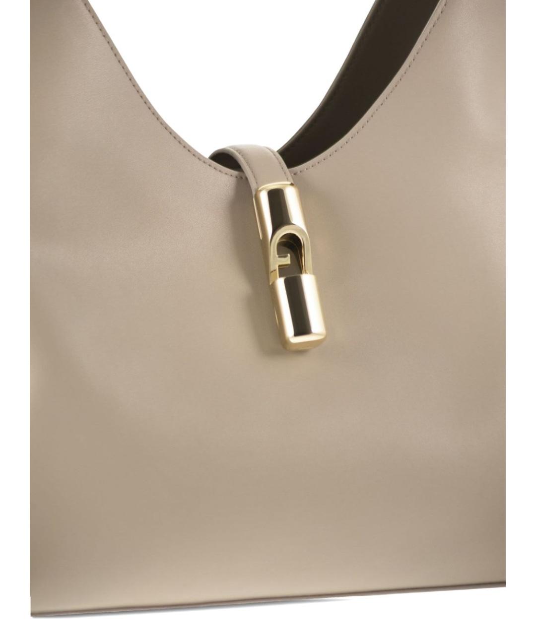 FURLA Бежевая кожаная сумка тоут, фото 2