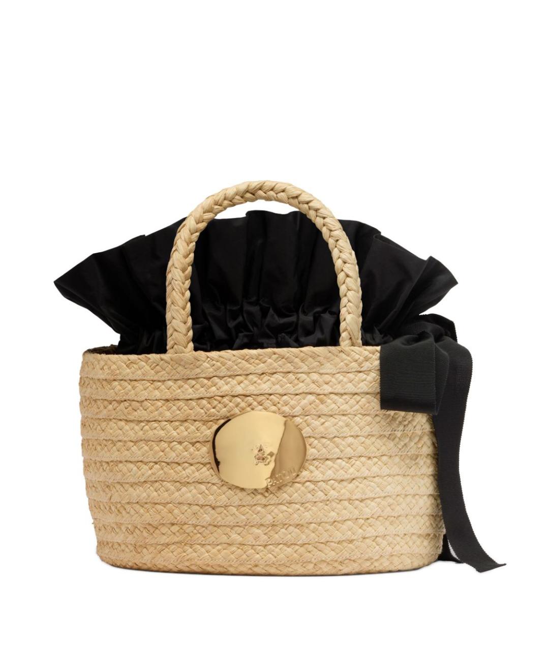 PATOU Бежевая пелетеная сумка тоут, фото 1