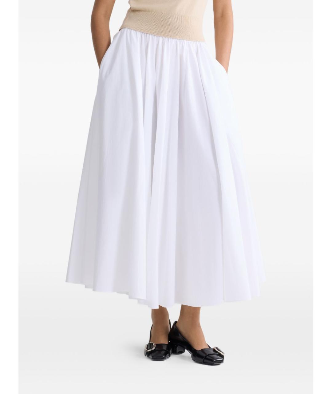 PATOU Белая хлопковая юбка миди, фото 2