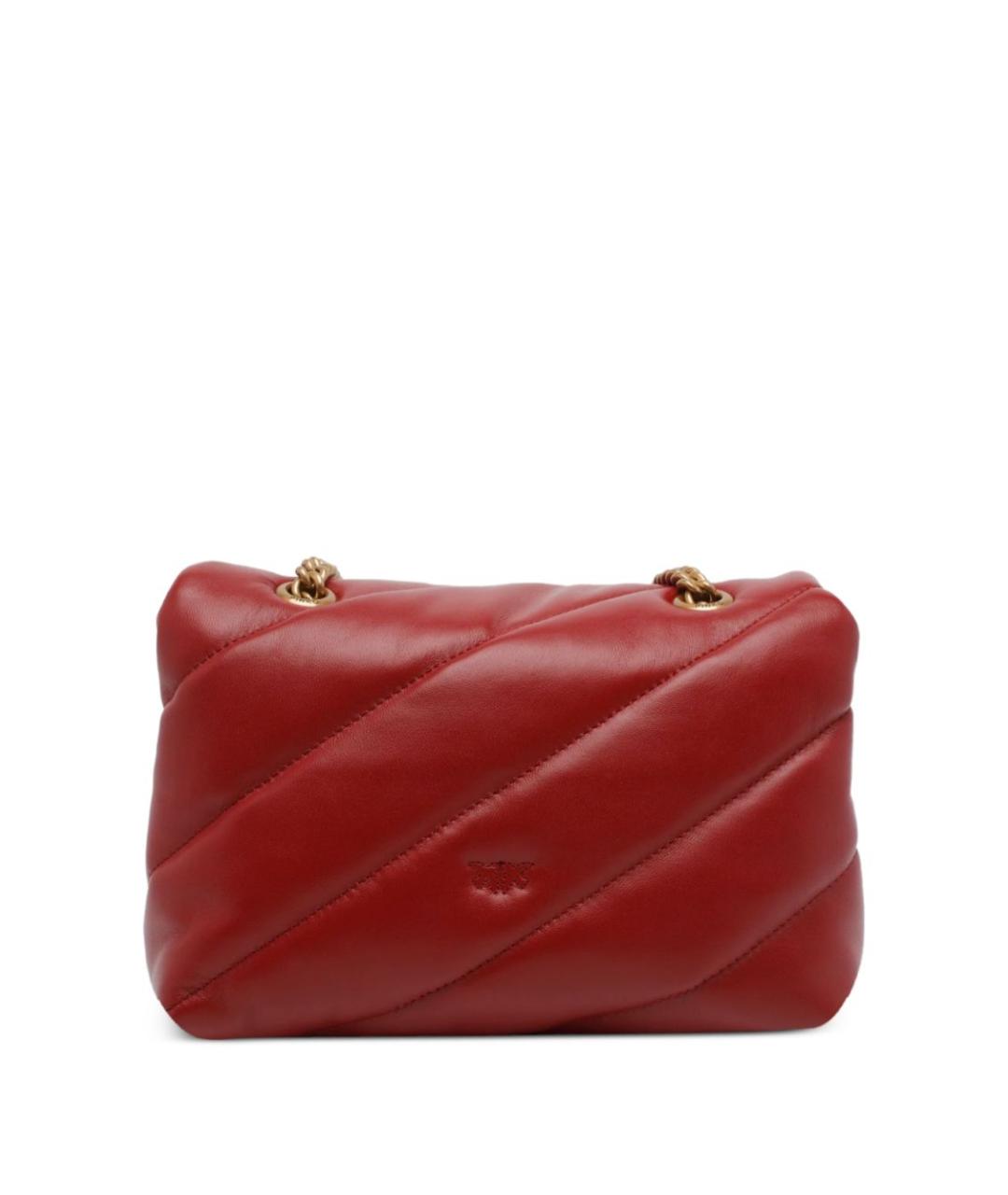 PINKO Красная кожаная сумка через плечо, фото 2