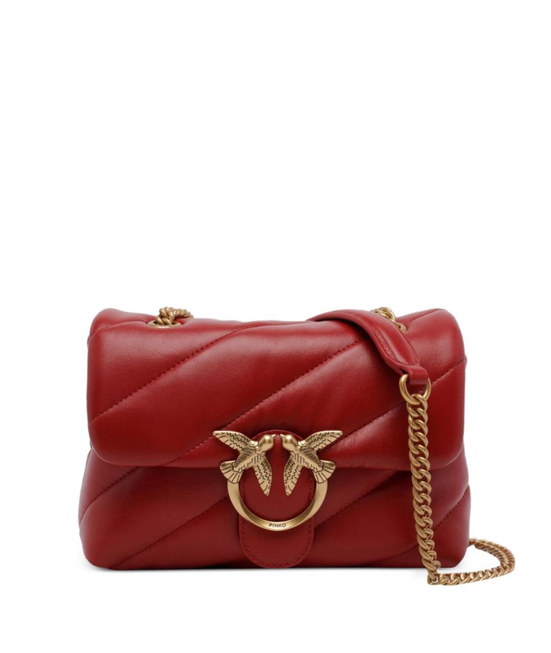 PINKO Красная кожаная сумка через плечо, фото 1