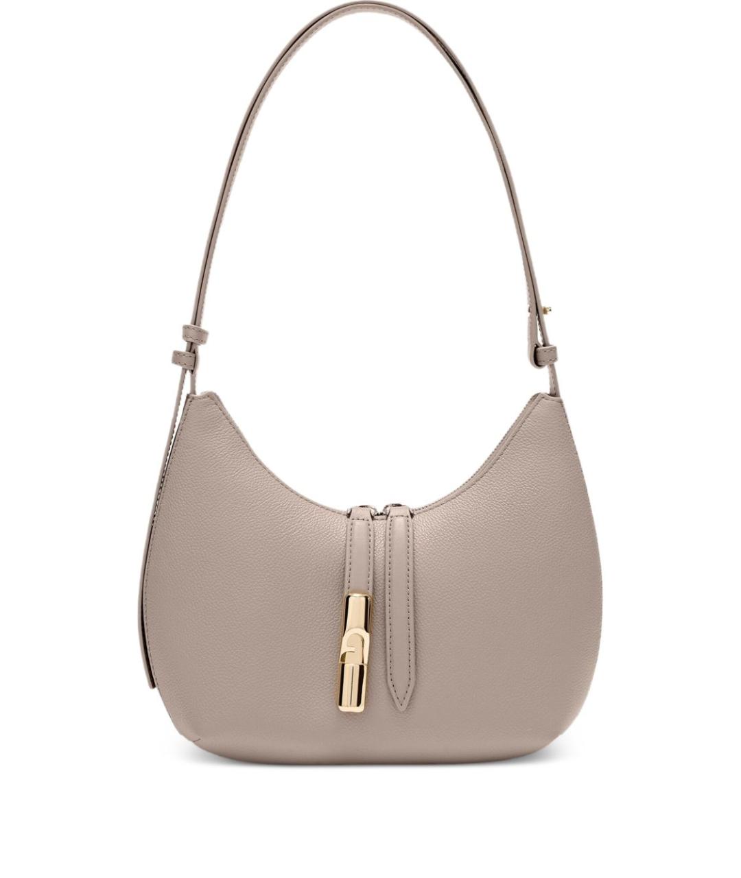 FURLA Бежевая кожаная сумка через плечо, фото 1