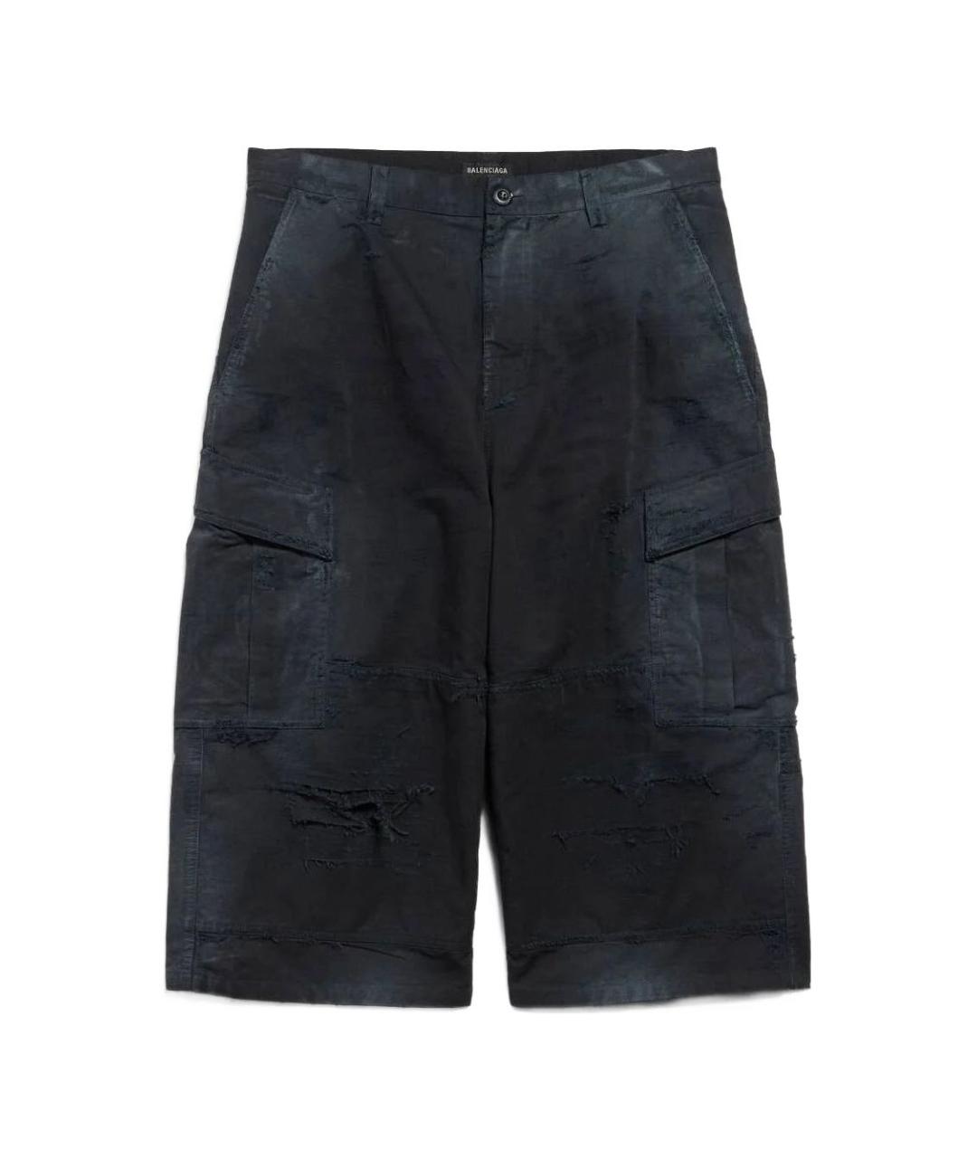 BALENCIAGA Черные хлопковые повседневные брюки, фото 1