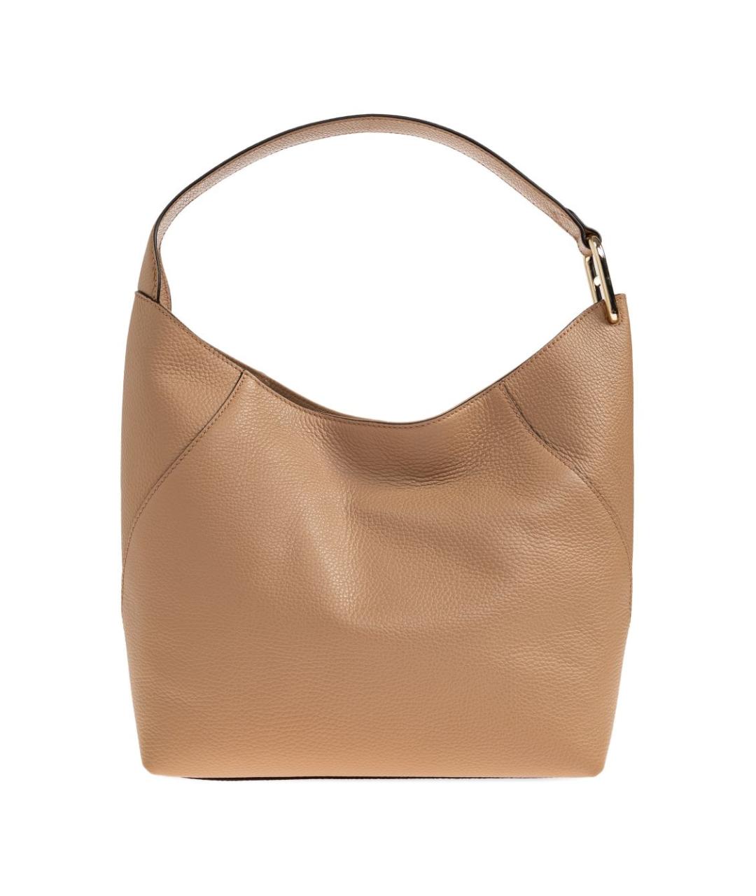 FURLA Бежевая кожаная сумка через плечо, фото 5