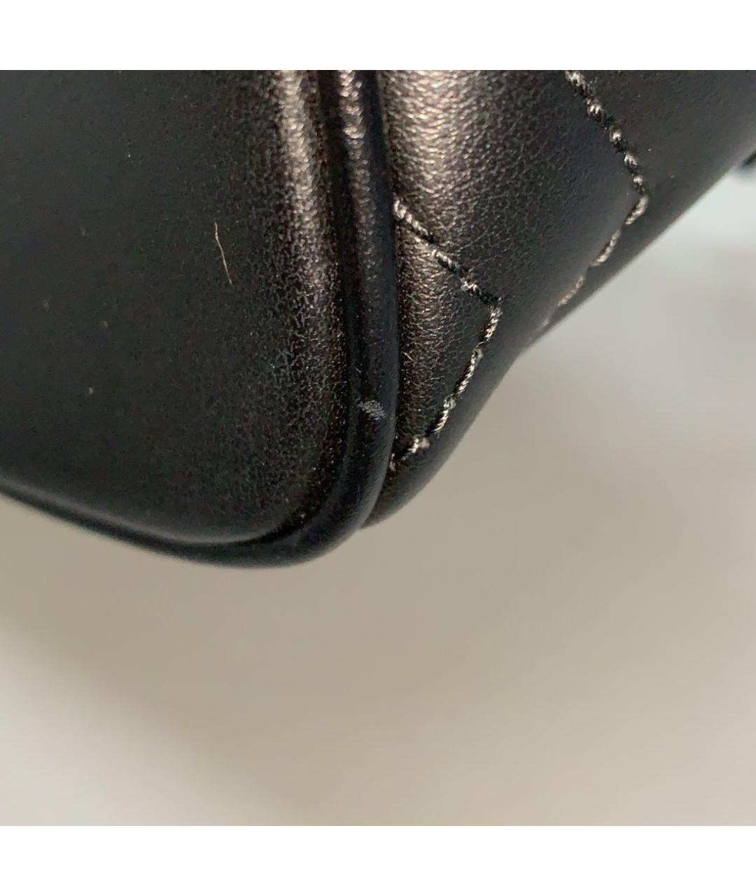 GUCCI Черная кожаная сумка с короткими ручками, фото 6