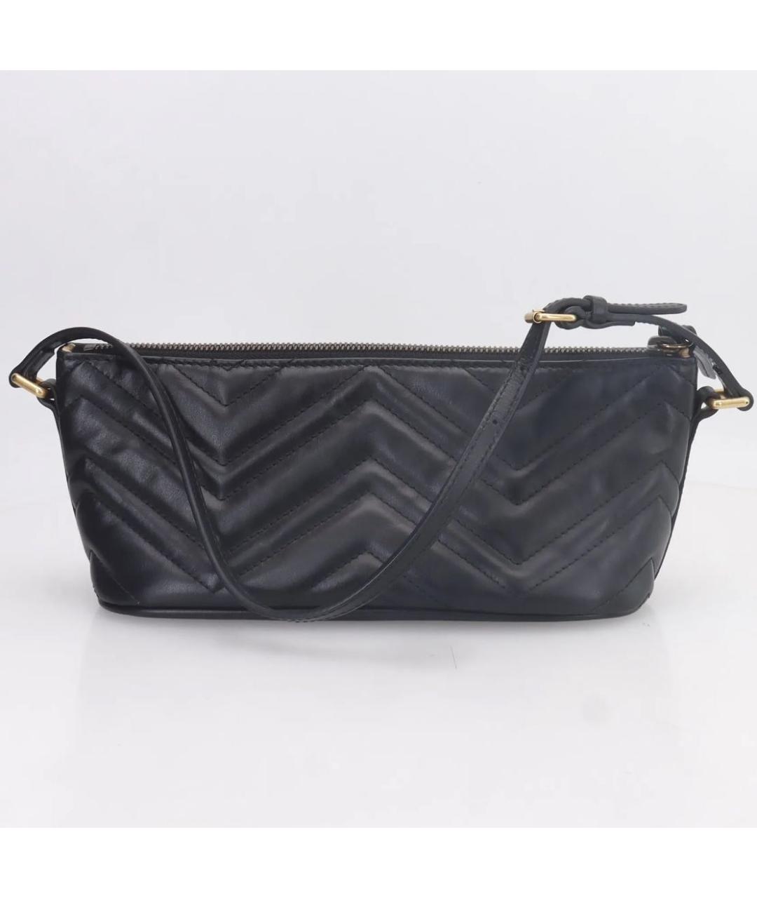GUCCI Черная кожаная сумка с короткими ручками, фото 3