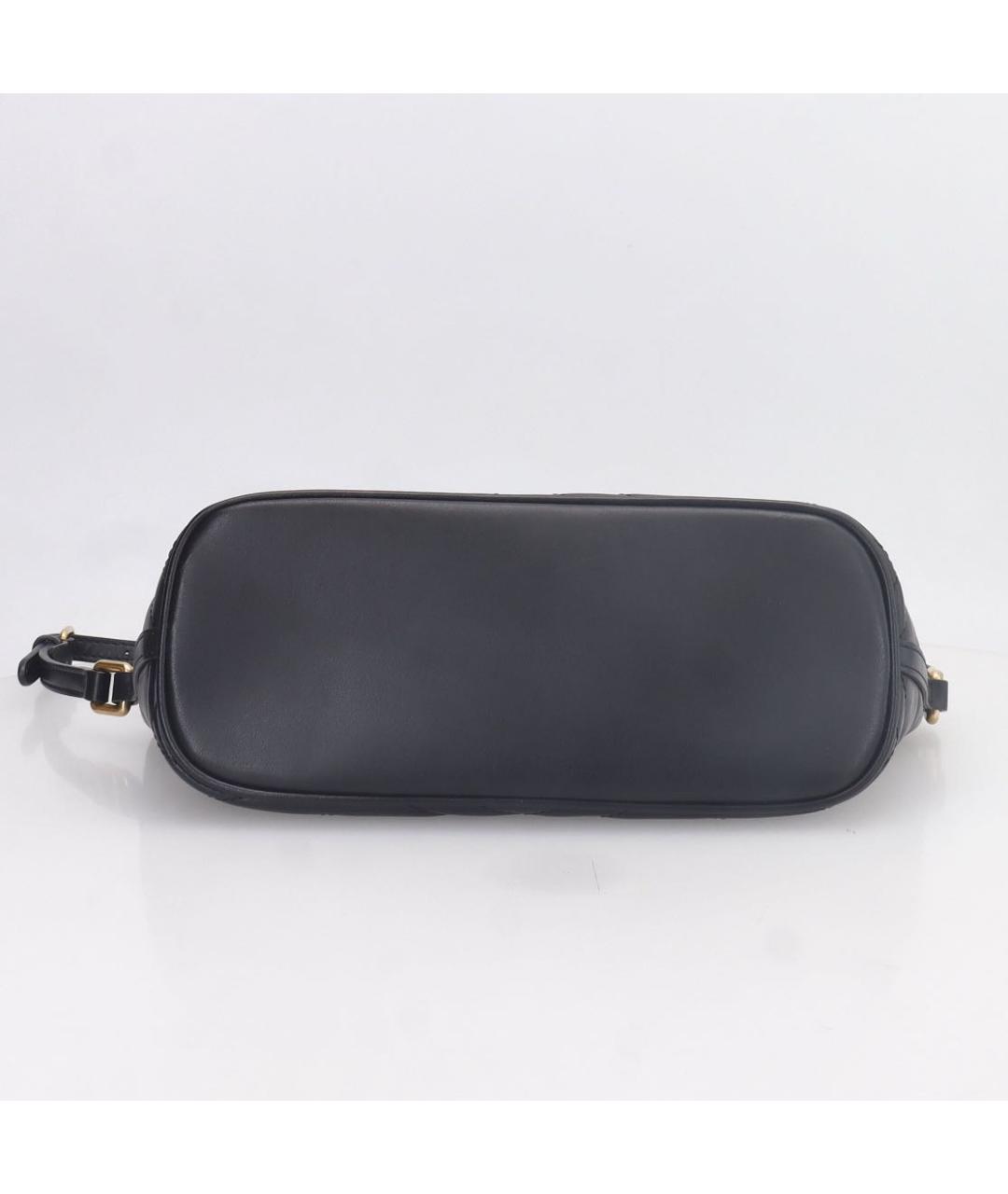 GUCCI Черная кожаная сумка с короткими ручками, фото 5