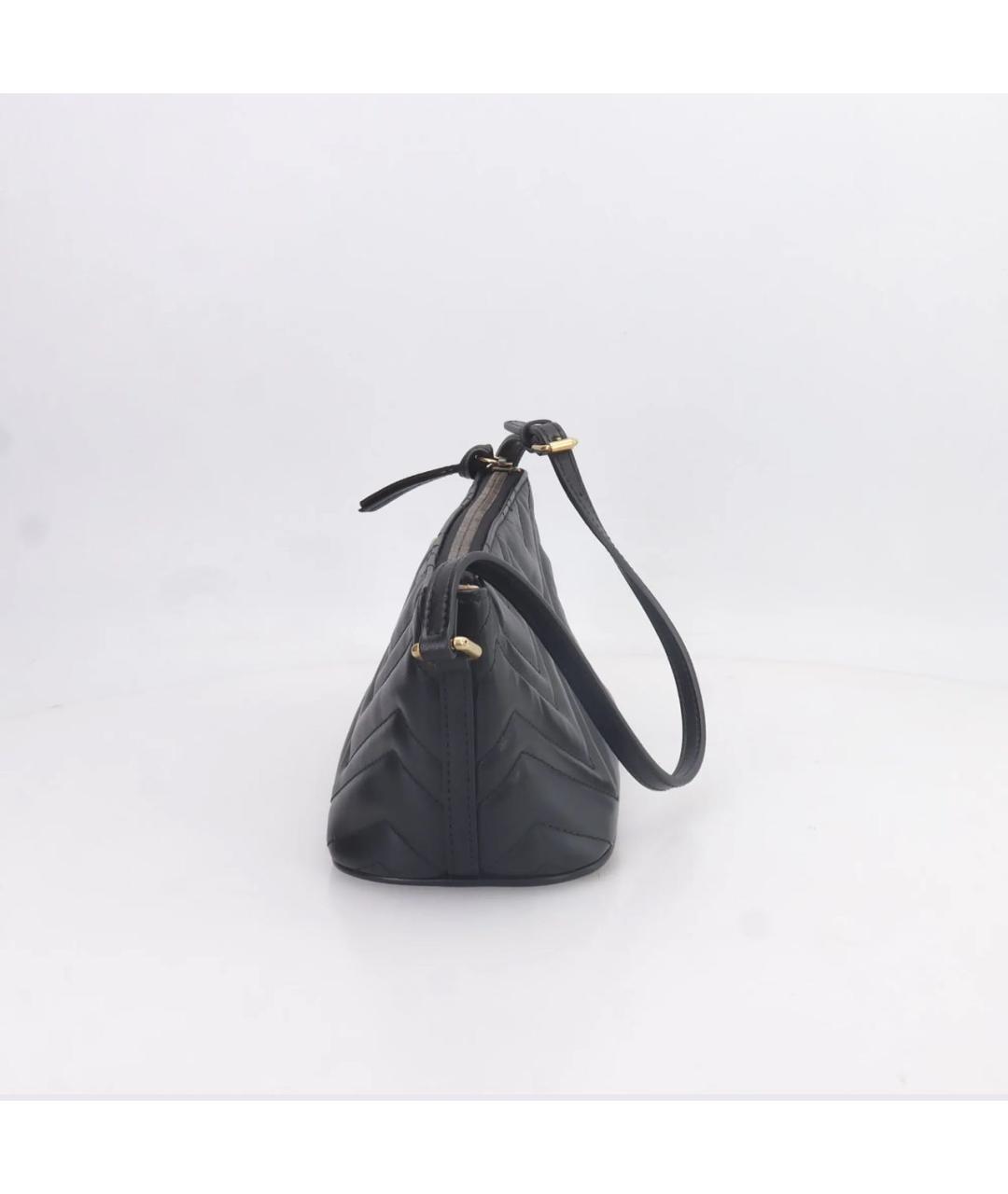 GUCCI Черная кожаная сумка с короткими ручками, фото 2