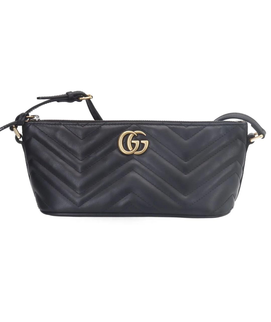 GUCCI Черная кожаная сумка с короткими ручками, фото 9