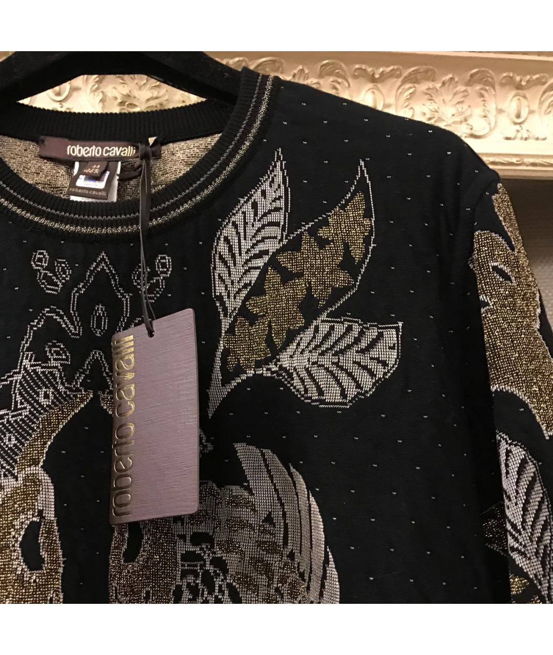 ROBERTO CAVALLI Черный шерстяной джемпер / свитер, фото 7