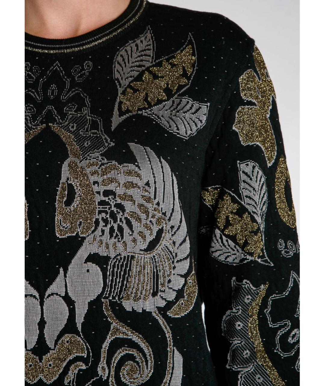 ROBERTO CAVALLI Черный шерстяной джемпер / свитер, фото 5