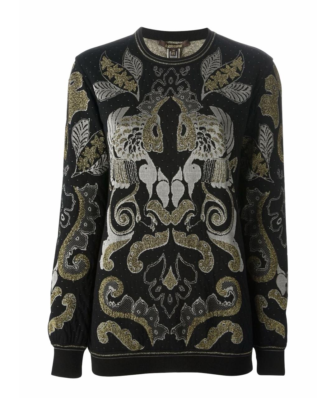 ROBERTO CAVALLI Черный шерстяной джемпер / свитер, фото 1