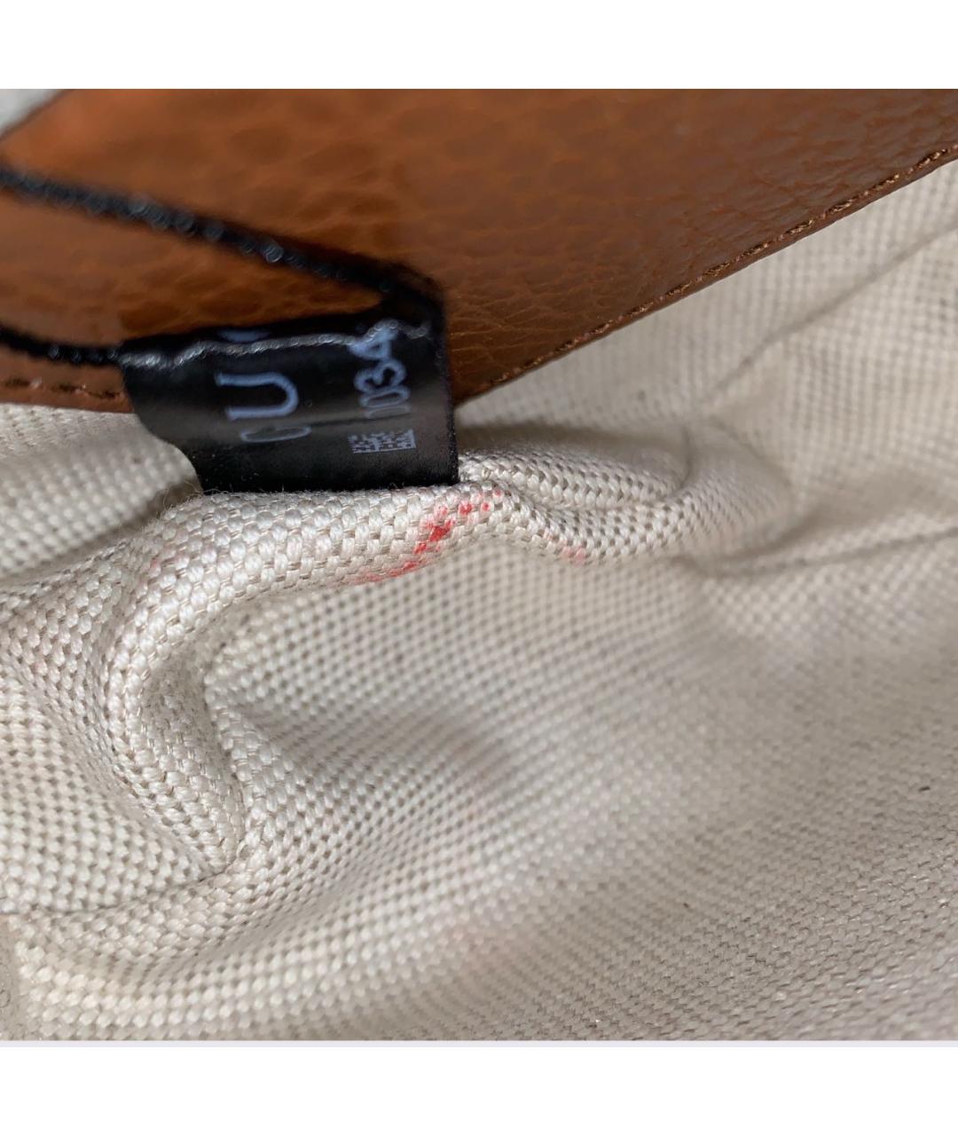 GUCCI Коричневая кожаная сумка через плечо, фото 8