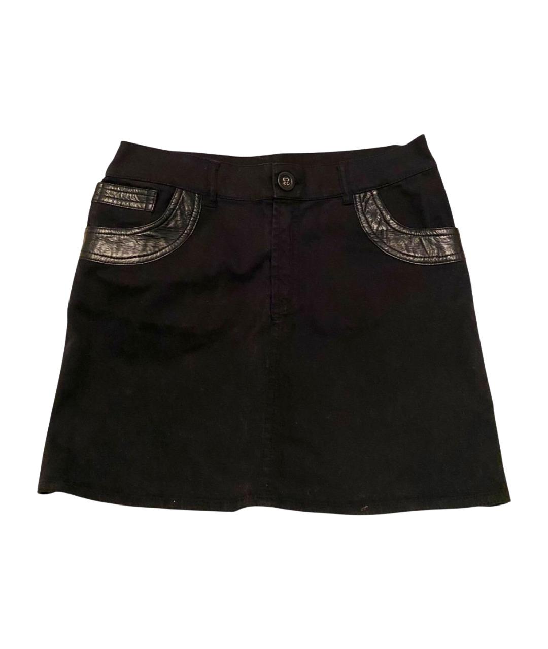 JOHN RICHMOND Черная хлопковая юбка, фото 1