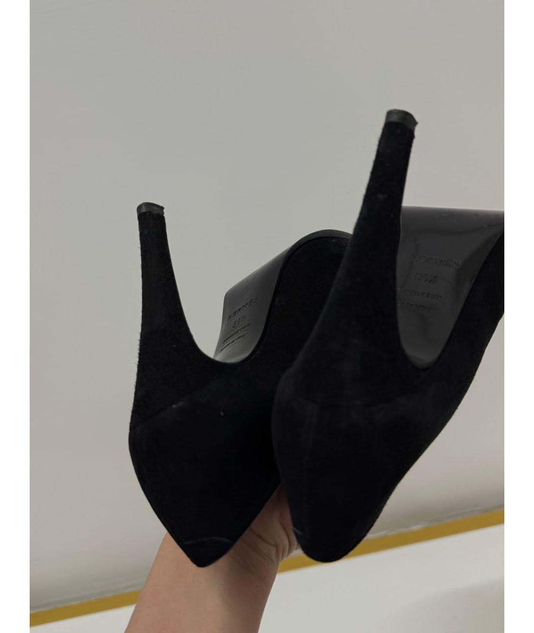 HERMES Черные замшевые туфли, фото 3