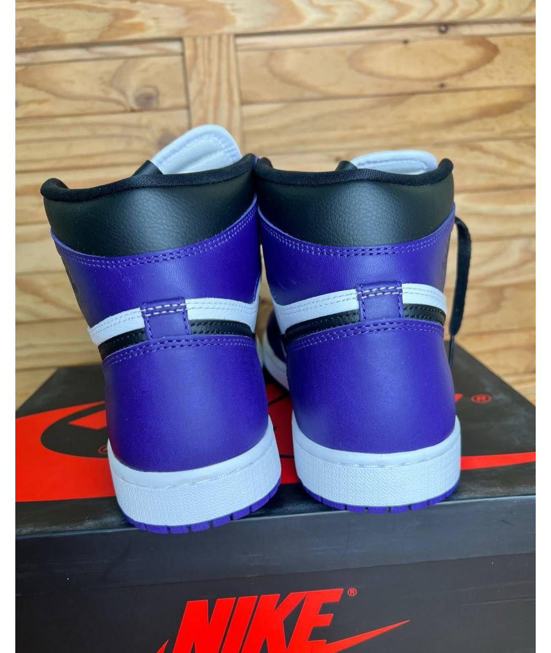 NIKE Фиолетовые высокие кроссовки / кеды, фото 7