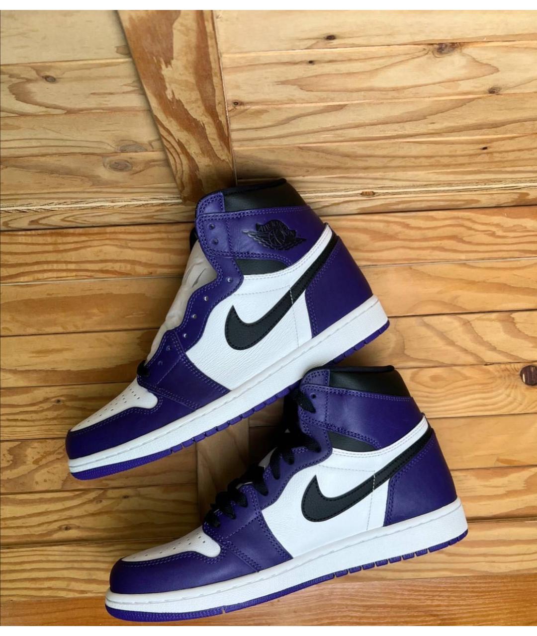 NIKE Фиолетовые высокие кроссовки / кеды, фото 6