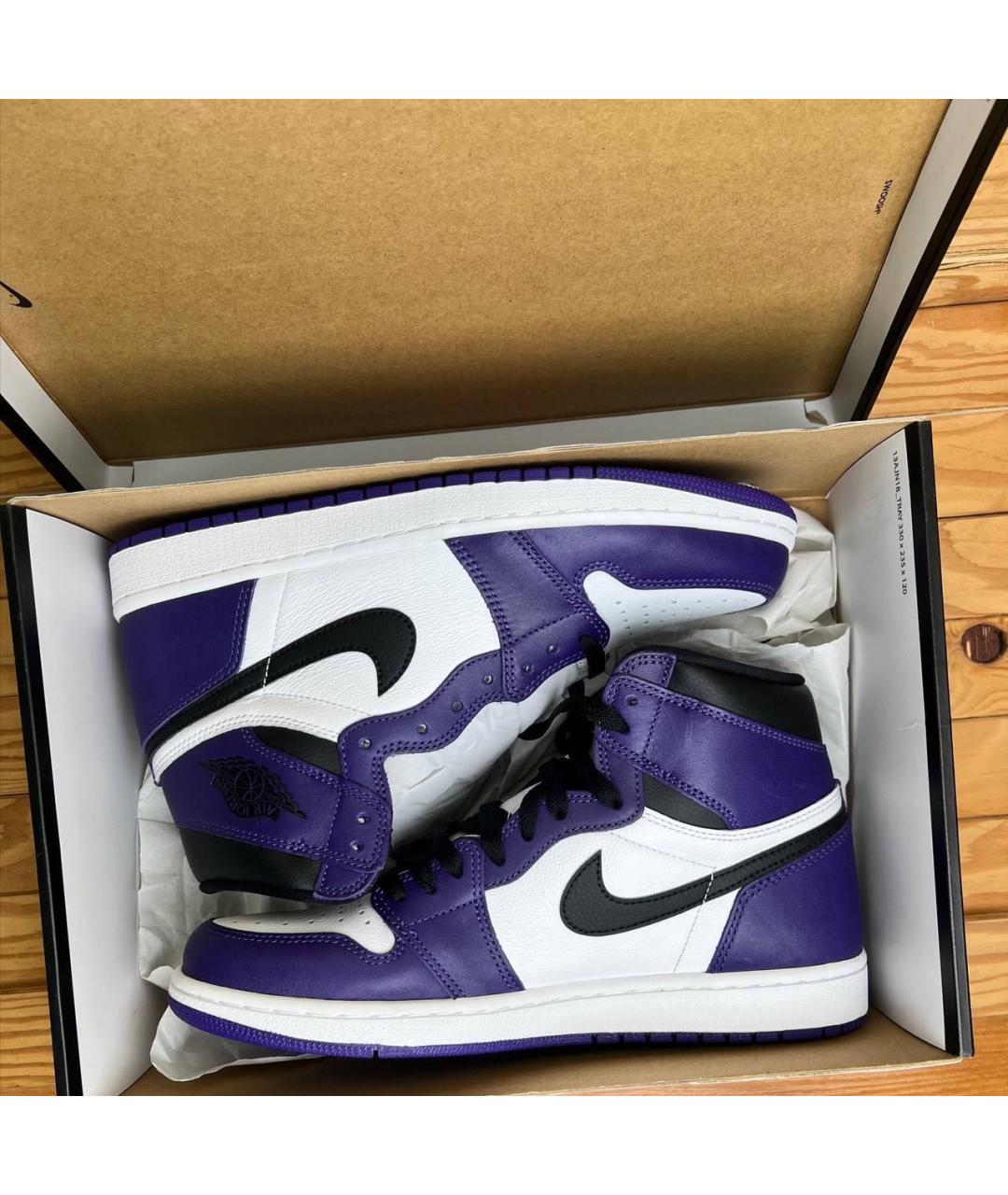 NIKE Фиолетовые высокие кроссовки / кеды, фото 8