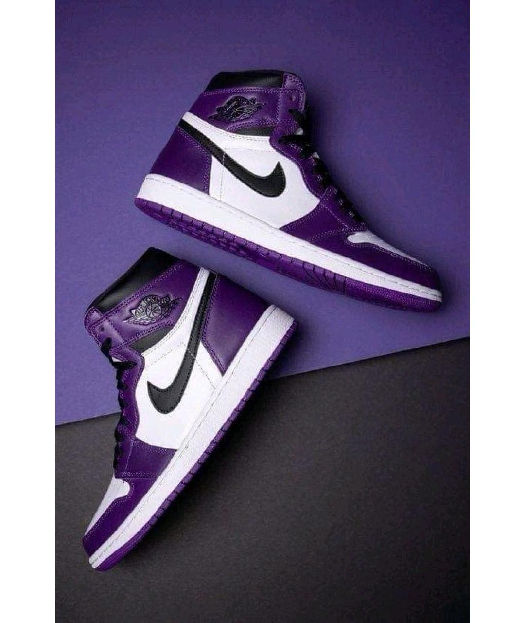 NIKE Фиолетовые высокие кроссовки / кеды, фото 2