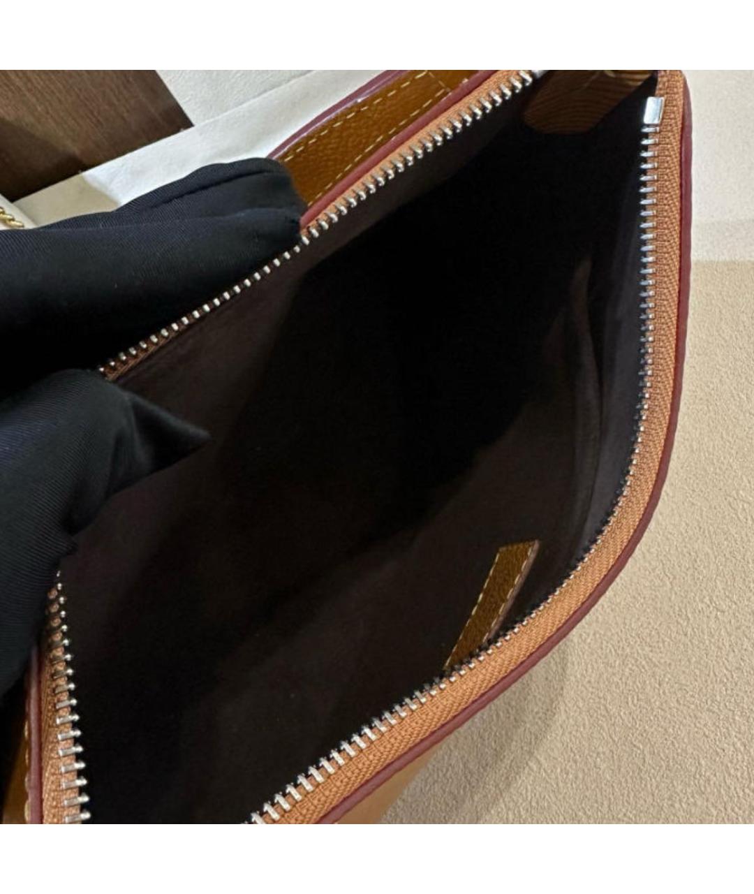 LOUIS VUITTON Оранжевая кожаная сумка через плечо, фото 5