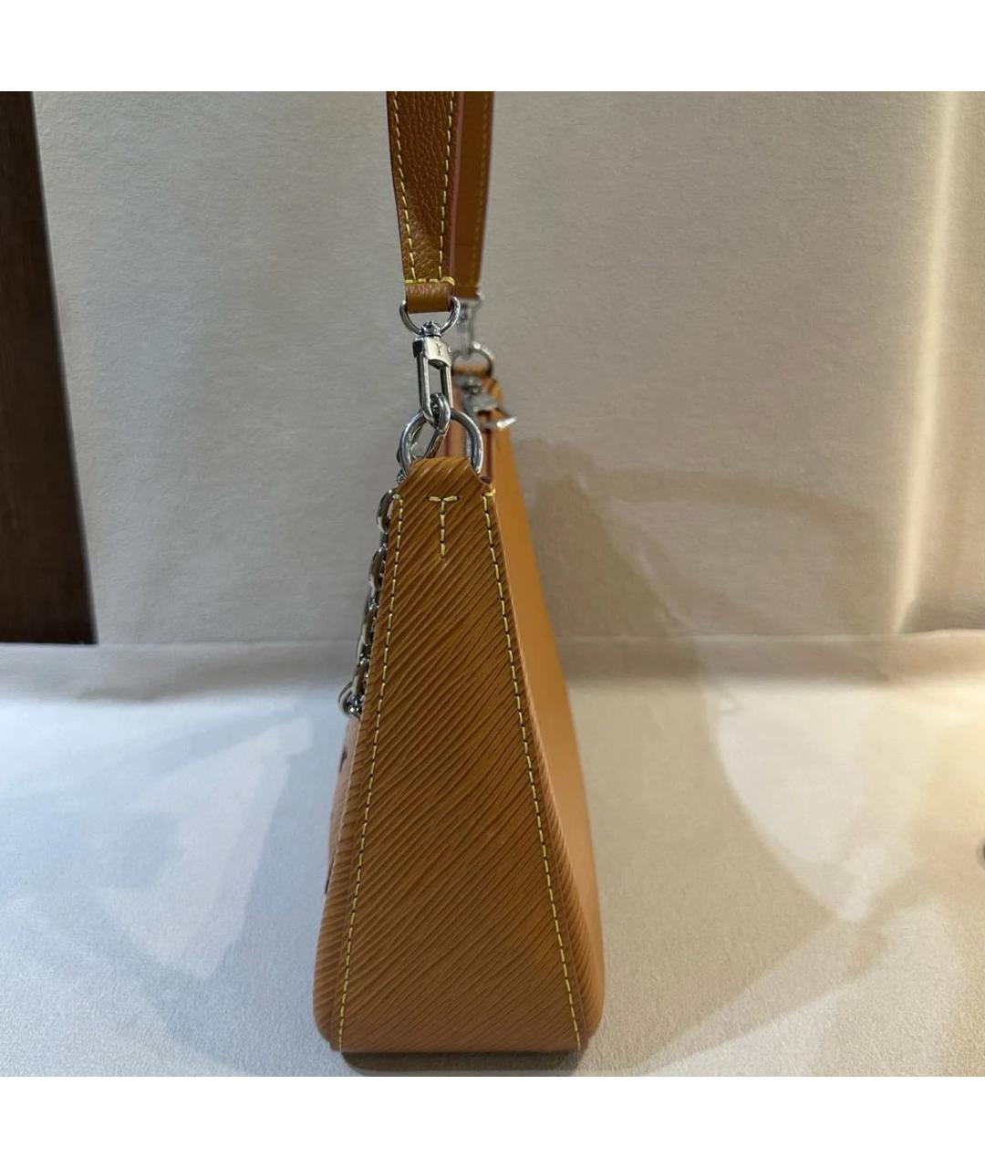 LOUIS VUITTON Оранжевая кожаная сумка через плечо, фото 4