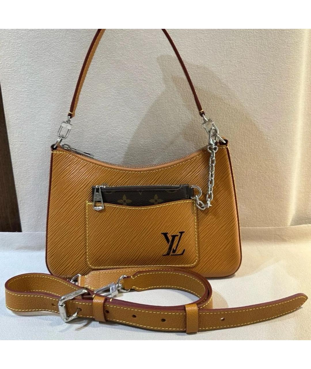 LOUIS VUITTON Оранжевая кожаная сумка через плечо, фото 7