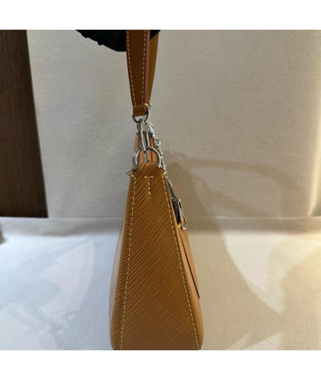 LOUIS VUITTON Оранжевая кожаная сумка через плечо, фото 3