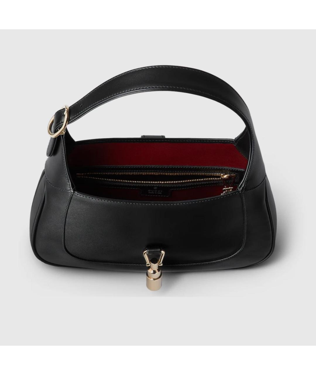 GUCCI Черная кожаная сумка через плечо, фото 6