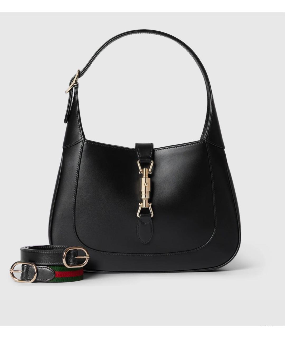 GUCCI Черная кожаная сумка через плечо, фото 3